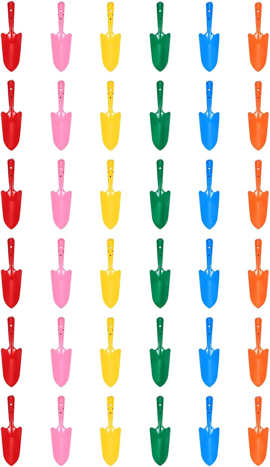 Garden Hand Trowel - 36pcs Mini Colorful Metal Hand Shovel