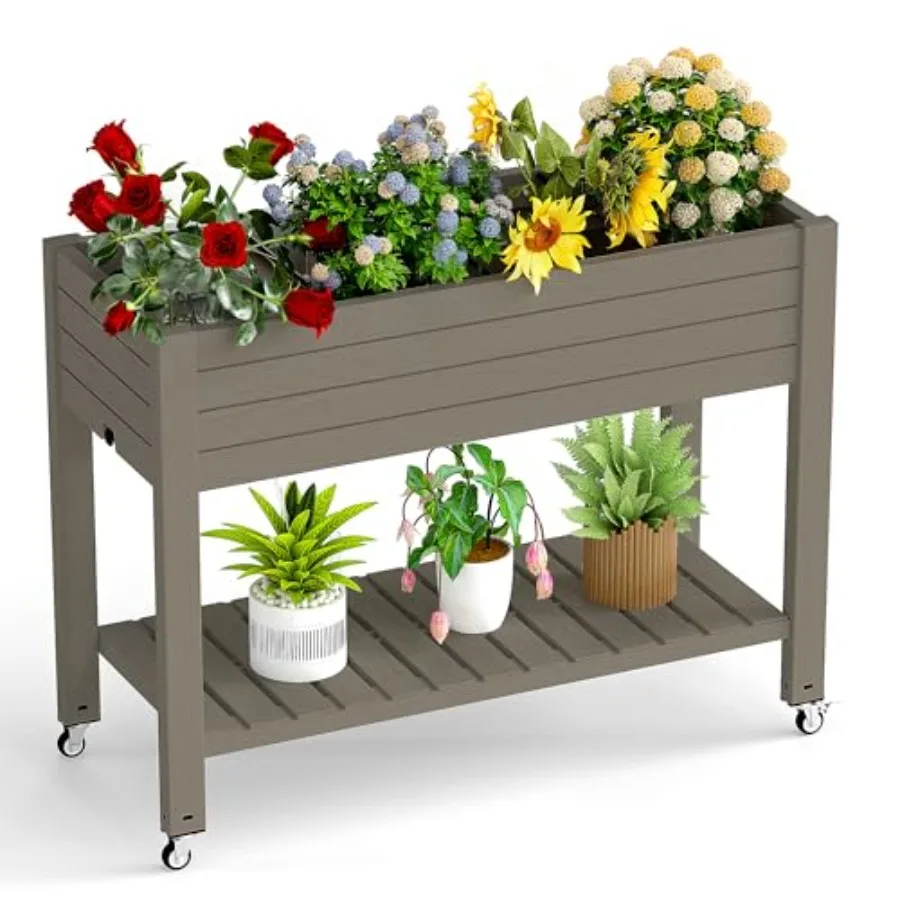 Self-Watering Planter - Raised Garden Bed with Legs, 33.66