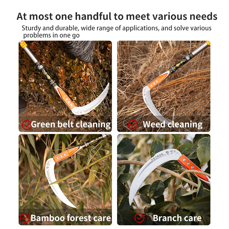 Gardening Tools Long Handle - Manual Grass Sickle – Crack Weeding
