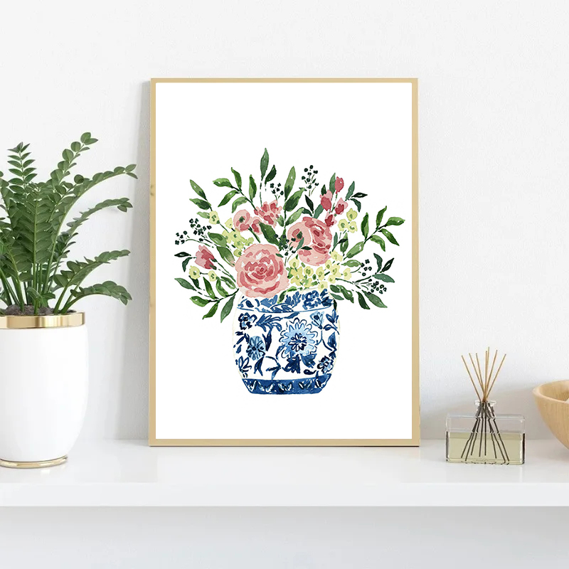 Watercolor Blue and White Chin - Vertical Wall Planter review and price