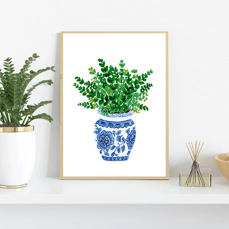 Watercolor Blue and White Chin - Vertical Wall Planter review and price