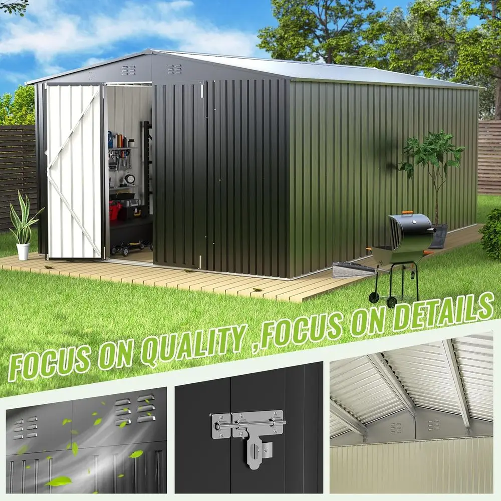 Durable Metal Outdoor Storage  - Gardening Tools And Equipment review and price