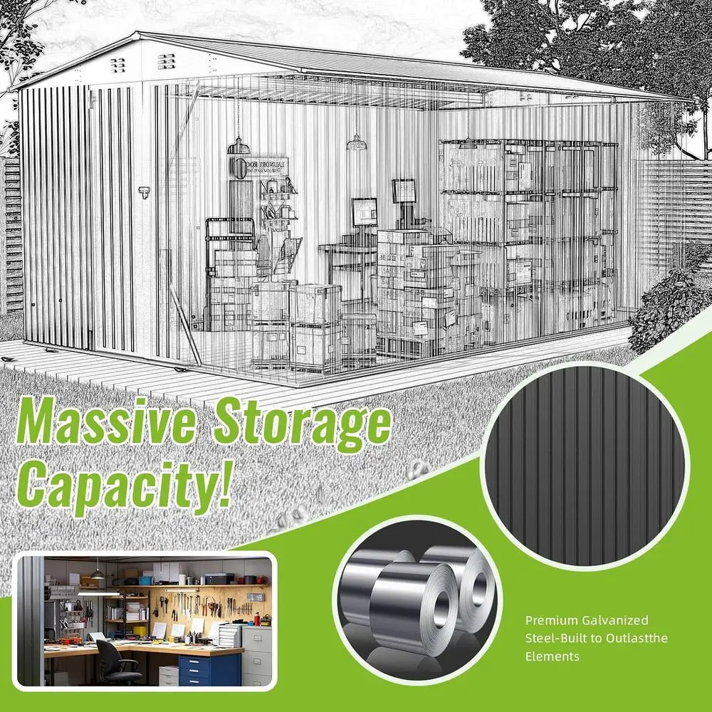 Durable Metal Outdoor Storage  - Gardening Tools And Equipment review and price