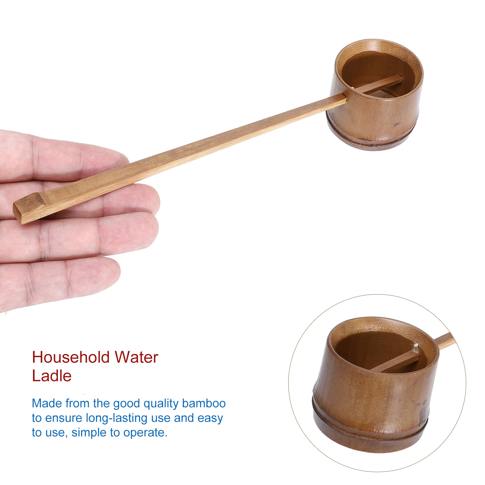 1Pcs Bamboo Water Ladle Long H - Gardening Tools Long Handle review and price