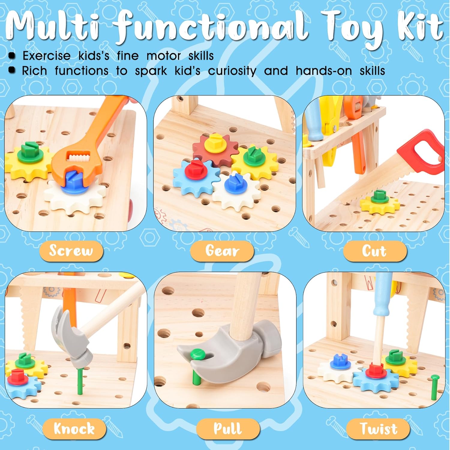 Wooden Tool Bench for Kids,Mon - Gardening Tools Kids Set review and price