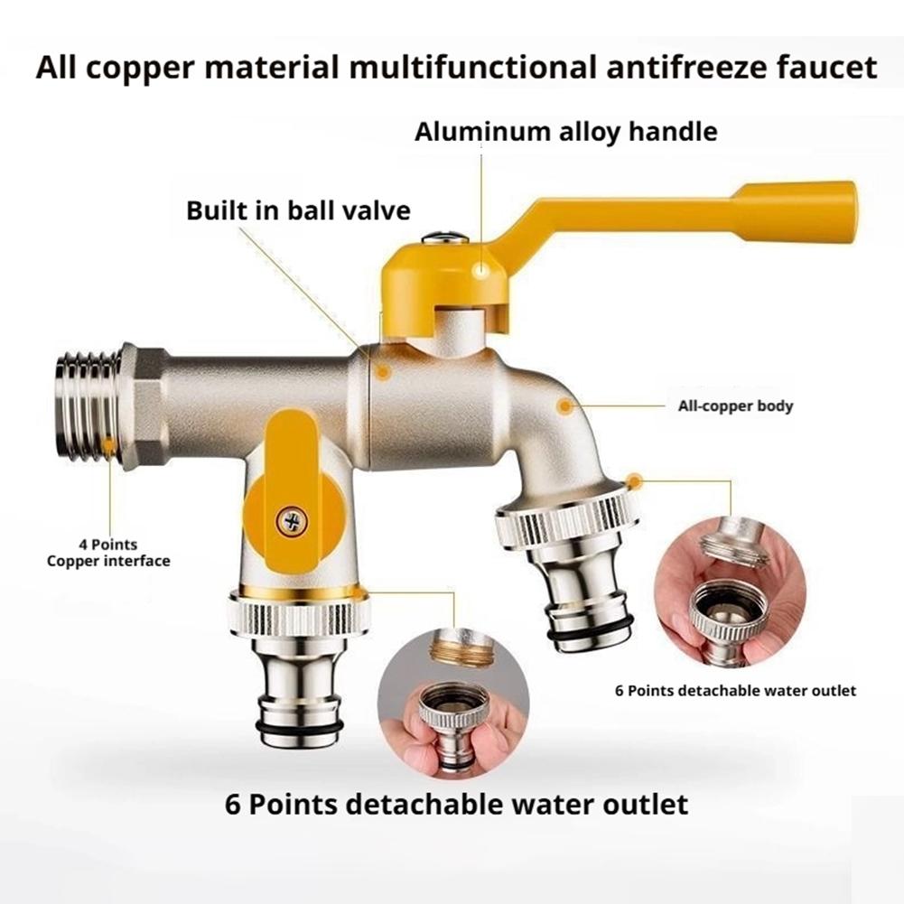 Outdoor Double Water Tap Fauce - Gardening Tools And Equipment review and price