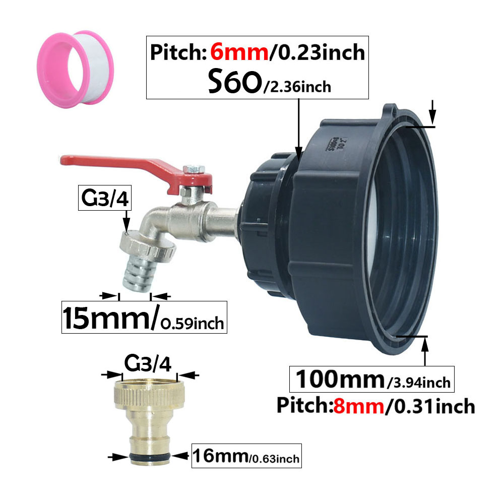 80mm 100mm IBC Water Tank Tap  - Gardening Tools And Equipment review and price