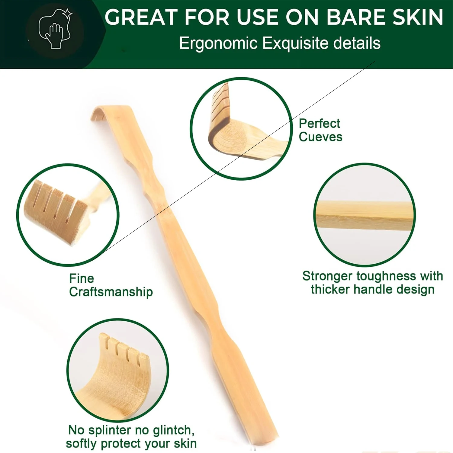 Bamboo Back Scratcher – Natura - Gardening Tools Long Handle review and price
