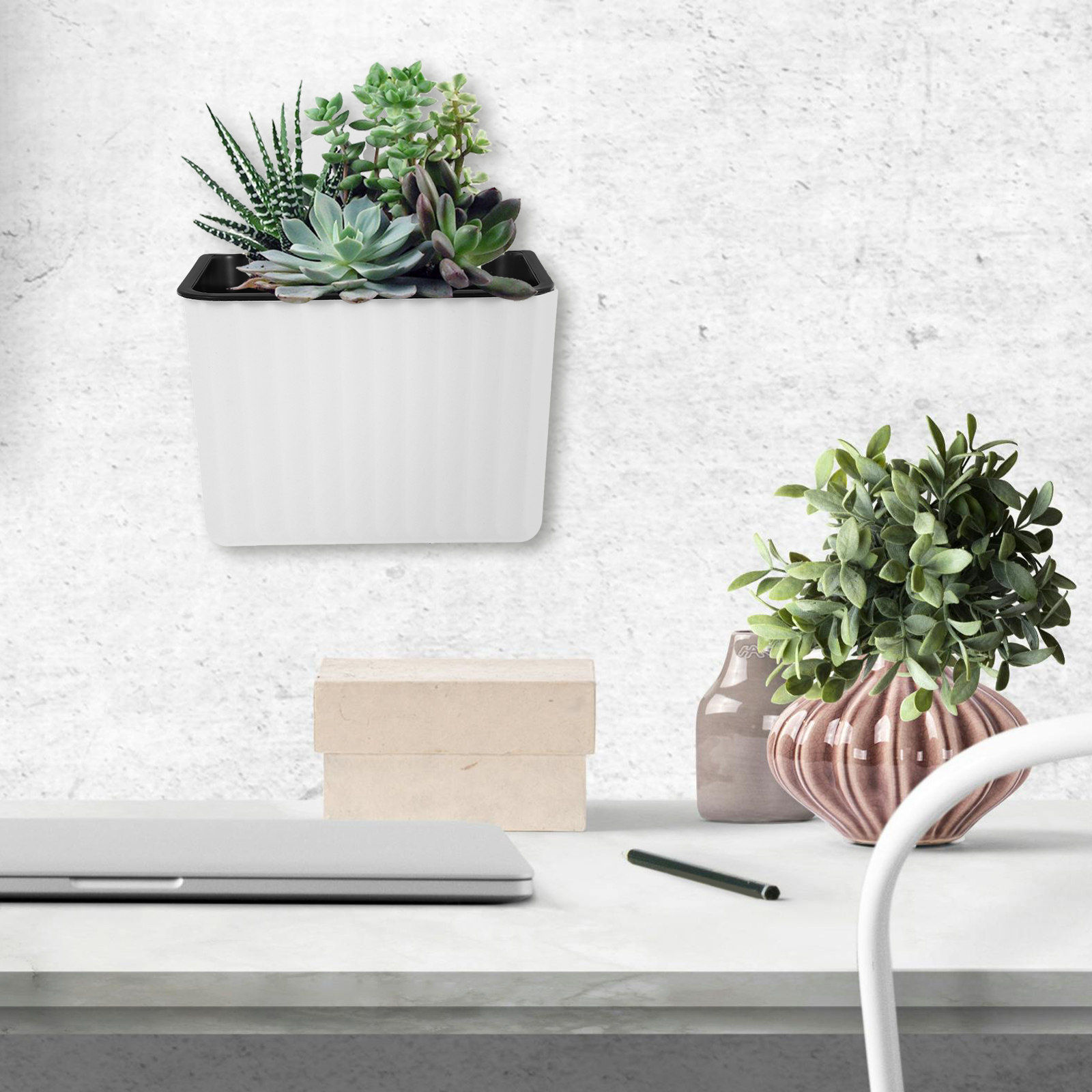 2Pcs Wall Mount Flower Pots Se - Self-Watering Planter review and price