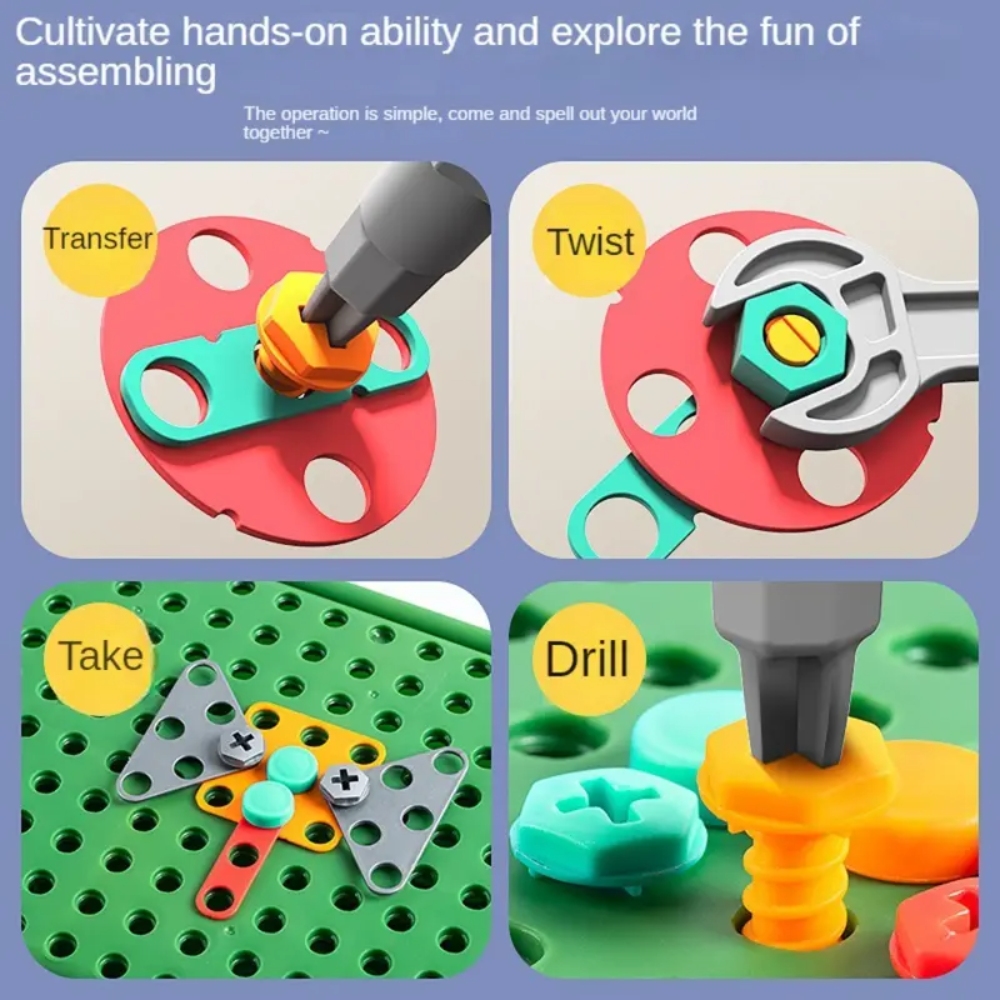 450Pcs Kids STEM Drill Set Cre - Gardening Tools Kids Set review and price