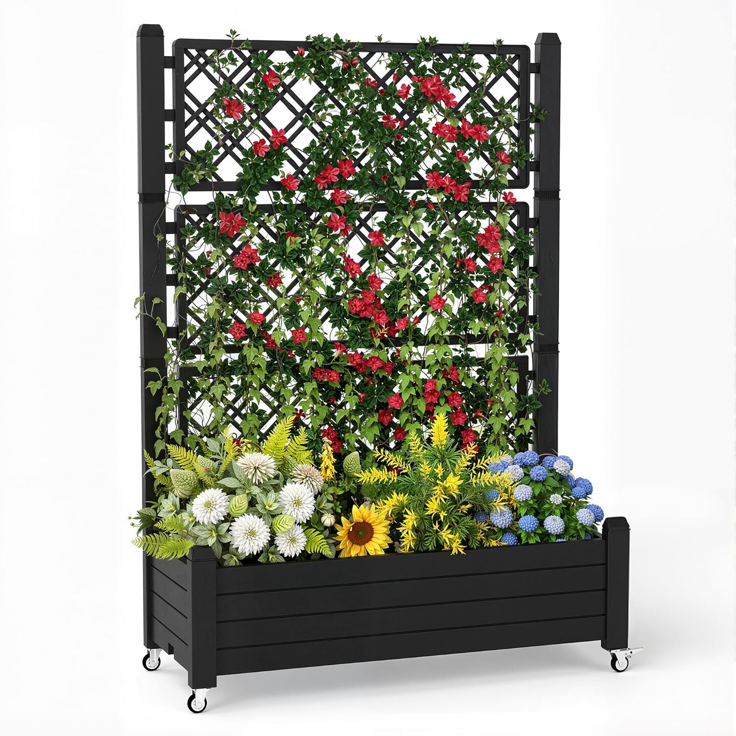 Raised Garden Bed with Trellis - Self-Watering Planter review and price